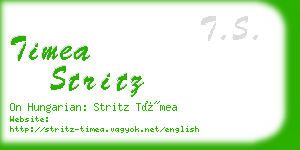 timea stritz business card